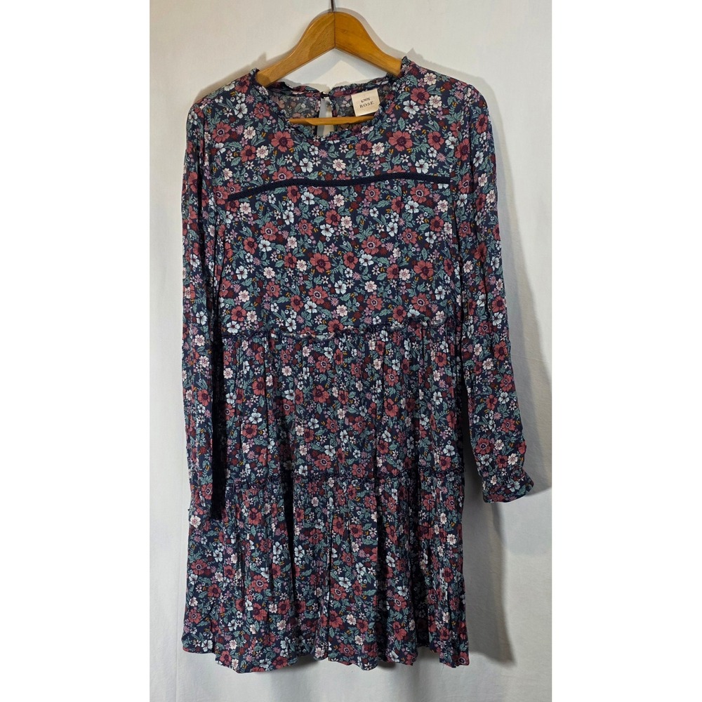 Knox Rose Womens Boho Festival Cotragecore Tiered Long Sleeve Mini Dress XS